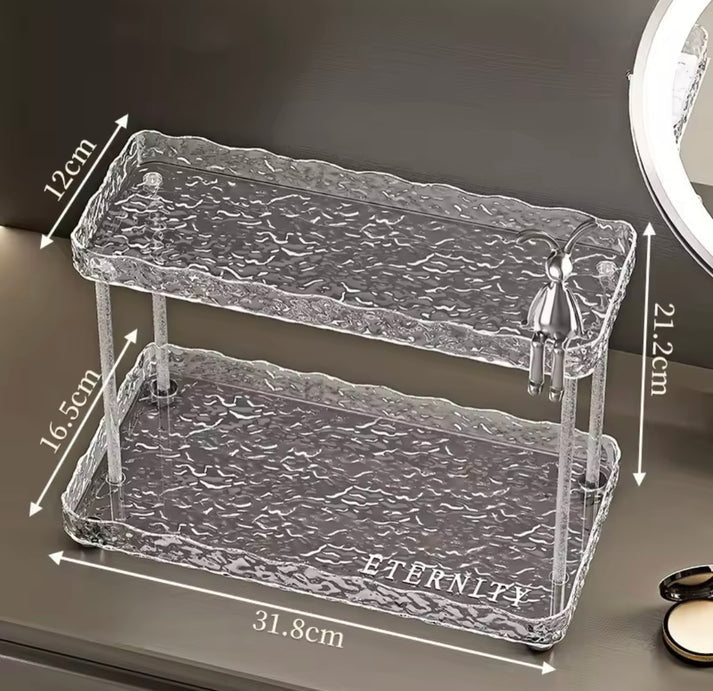 Double Layer Cosmetics Makeup Perfume Organizer Rack