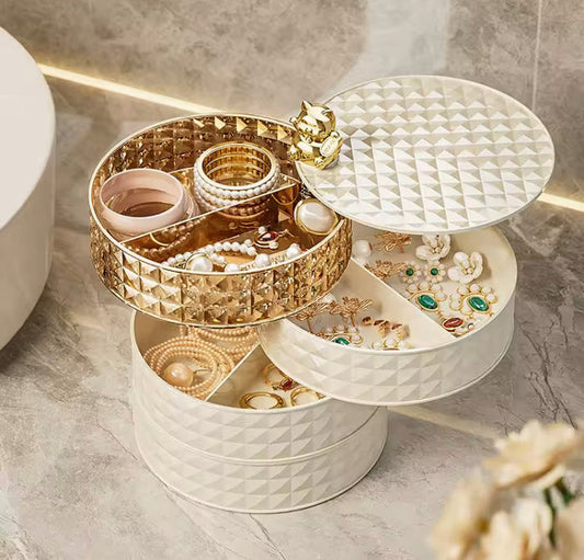 Luxury 4 Layers Rotating Jewellery Organizer