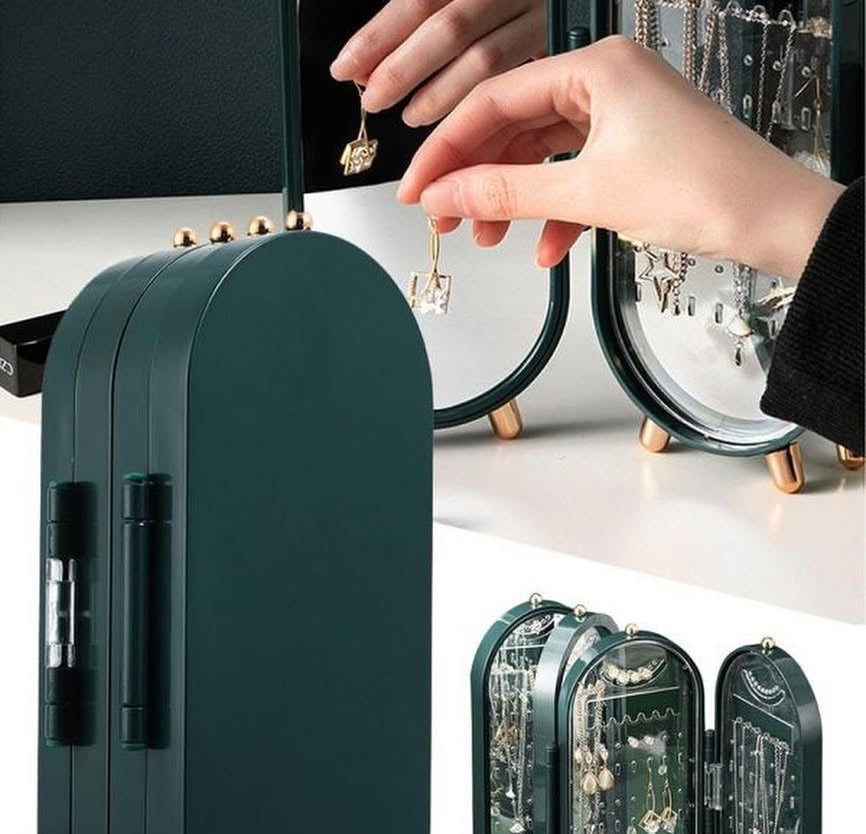 Foldable Jewellery Stand Rack Organizer with mirror