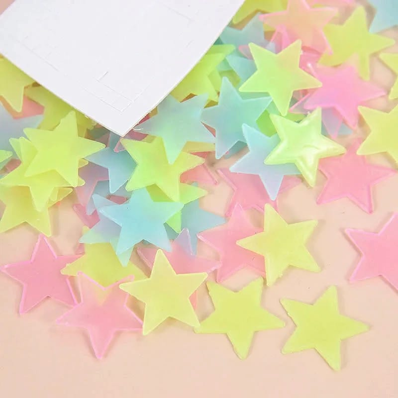 100 Pcs Stick on Glowing Stars in the Dark