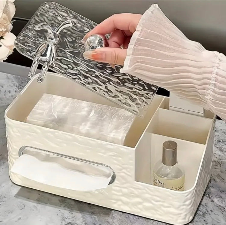 Glam Tissue Box with Storage Holder