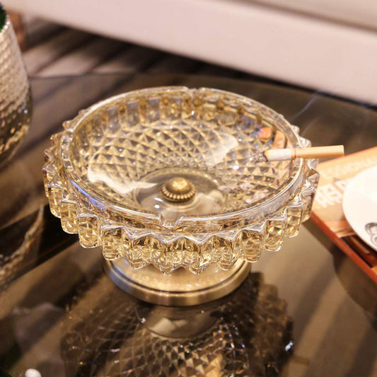 Metal Glass Antique Candy Bowl / Ashtray