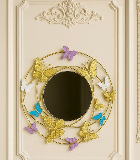 Butterfly Wall Mirror Motif for Home Decor (Length 15.5 inches)