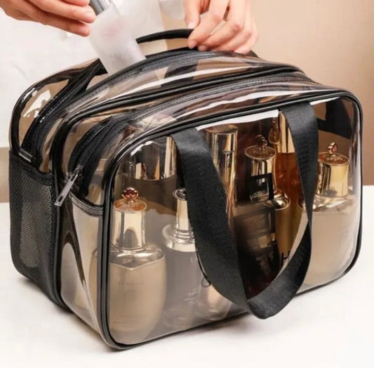 Double Zip Waterproof Cosmetics Makeup Bag