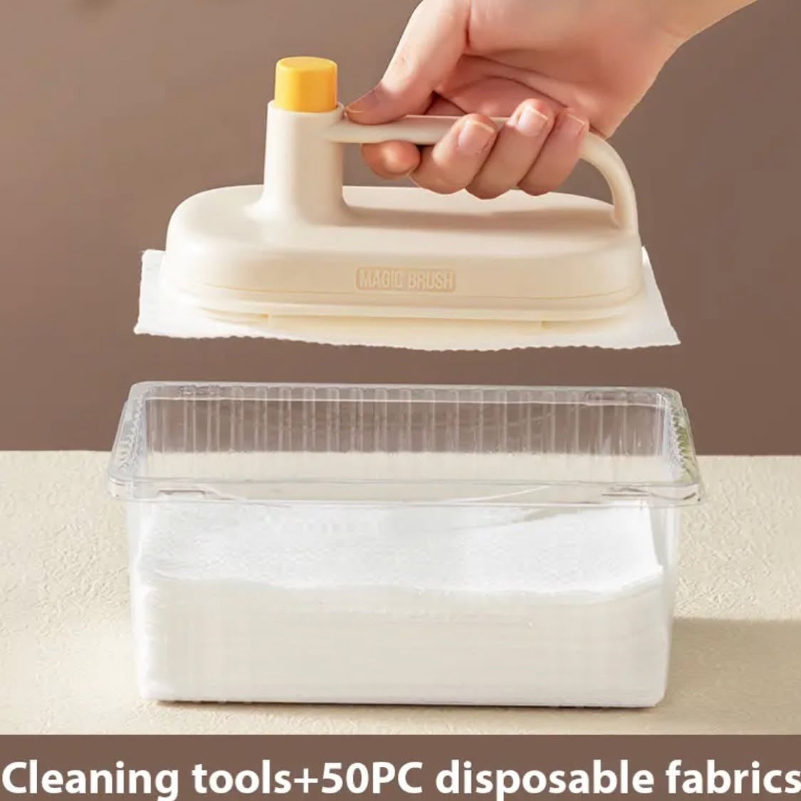 50 Pcs Cloth Handfree Cleaning Brush for Kitchen Household