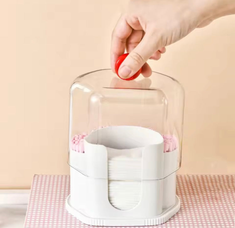 New 2 in 1 Cotton Buds & Cotton Pads Holder with Lid