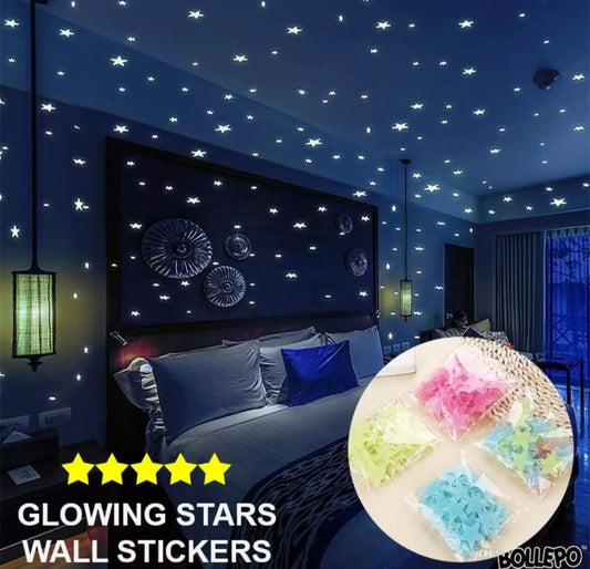 100 Pcs Stick on Glowing Stars in the Dark