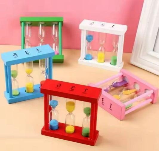 1/3/5 Minutes Modern Wooden Hourglass