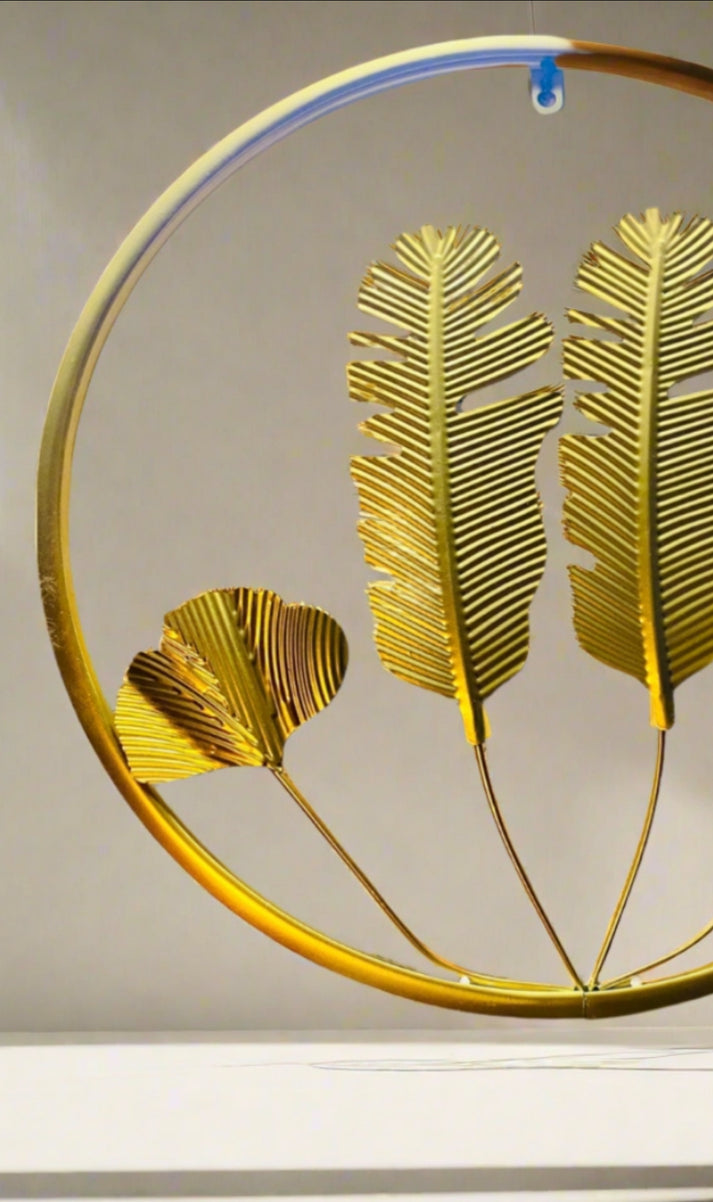 Gold Leaf Metal Wall Motif for Home Decor