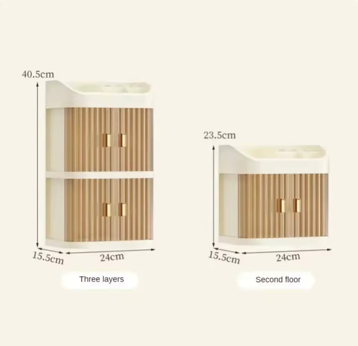 Large Capacity Cupboard Style Cosmetics Makeup Organizer