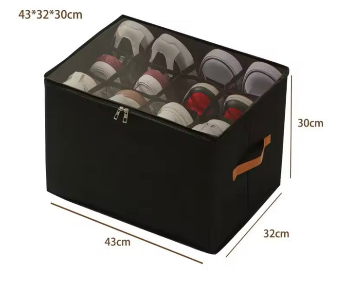 12 Grids Foldable Shoes Storage Box Organizer