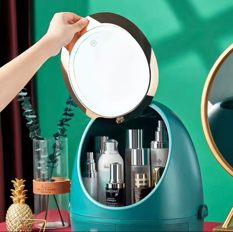 Makeup LED Mirror Cosmetics Storage Box