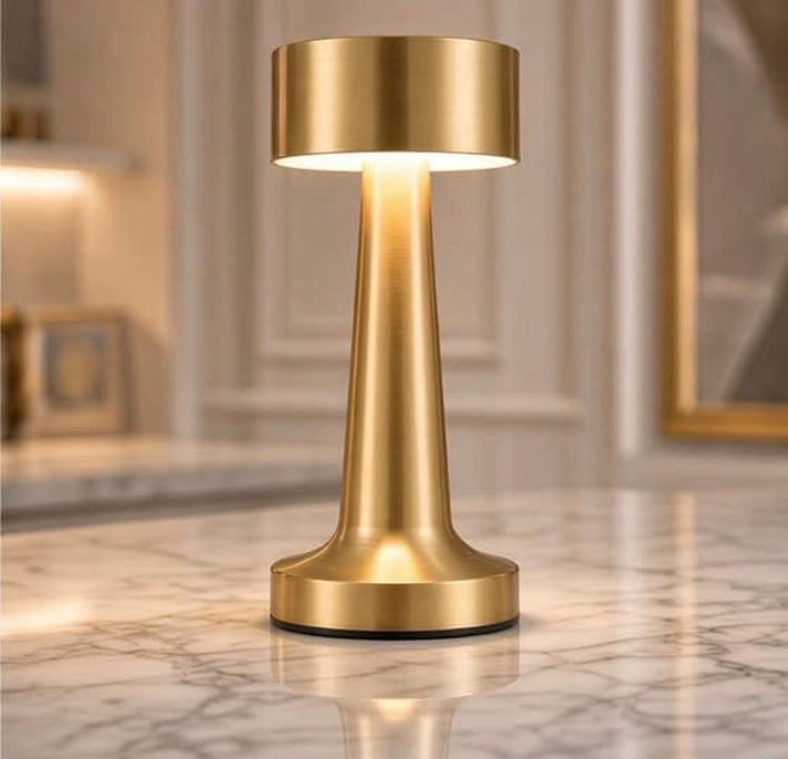 Metal Rechargeable Touch Lamp with 3 Modes of Light