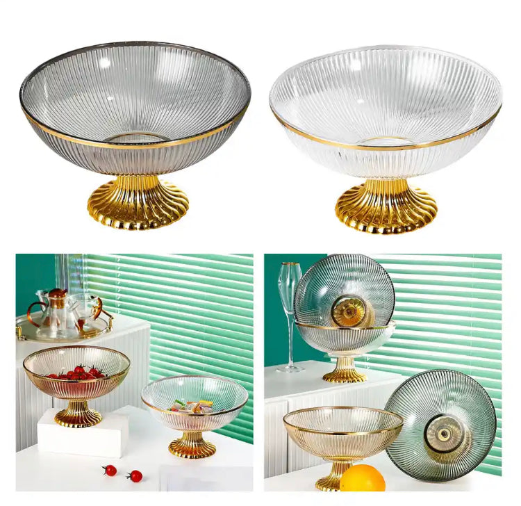 Luxury Acrylic Multipurpose Fruits Snack Display Stand Bowl
