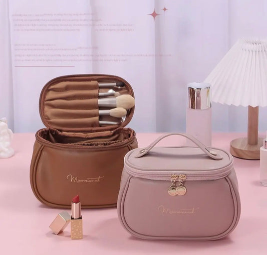 PU Leather Makeup Cosmetics Bag Imported High Quality