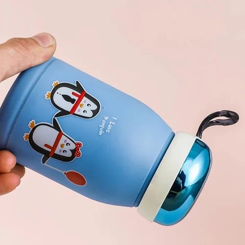 380ml Cute Children Hot Insulation Water Cups 304 Stainless Steel Portable