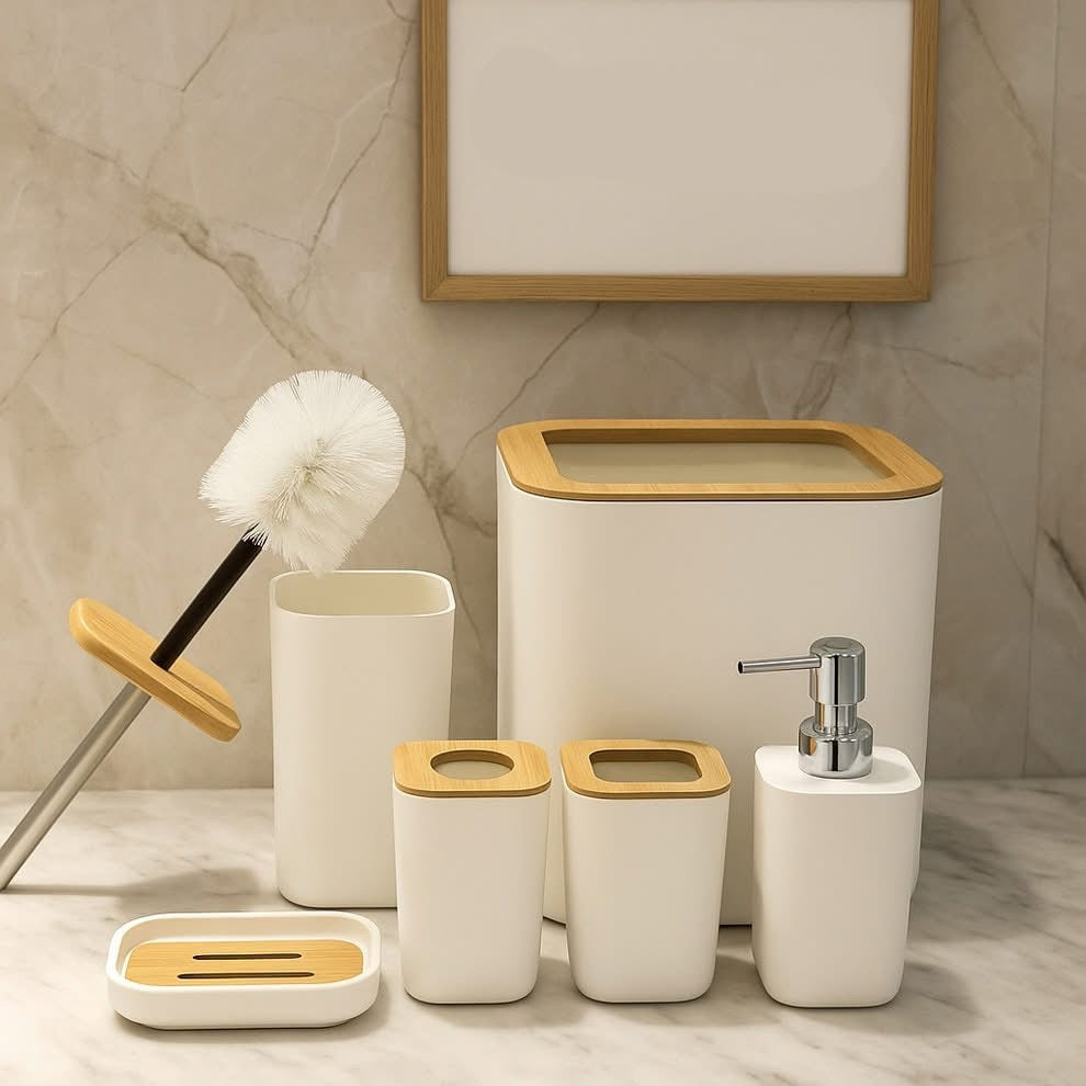 Premium 6 Pcs Bathroom Set Modern Accessories