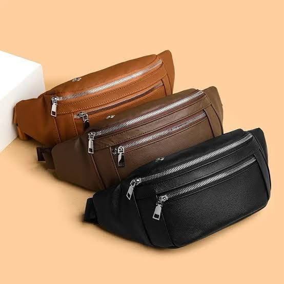 Double Zip Travel Crossbody Waist Bag