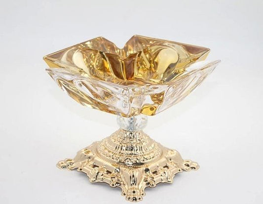 Multicolour Metal Glass Candy Bowl