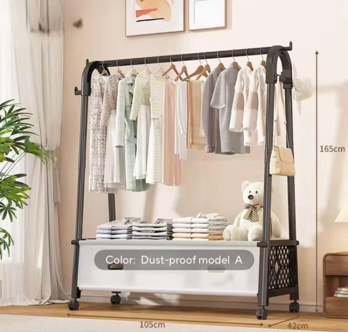 Heavy Quality Big Clothes Rack with Moveable Wheels