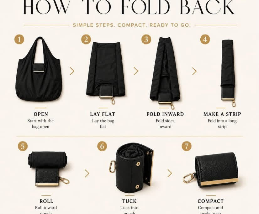 Foldable Portable Travel Keychain Bag