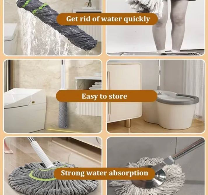 Adjustable Squeezing Cleaning Mop