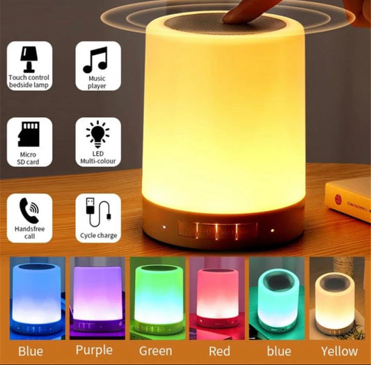 2 in 1 Touch Mini Rechargeable Portable Bluetooth Speaker and Lamp
