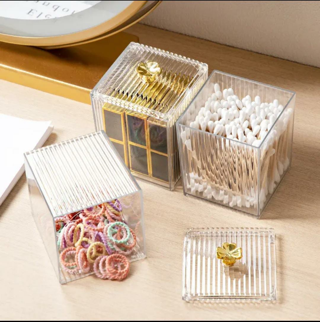 Acrylic Cotton Swab, Lipsticks & Multipurpose Holder