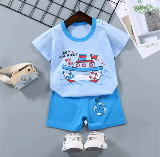 Tshirt+Shorts 2 Piece/Set For Boys