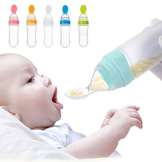 Silicone Spoon Feeding Bottle