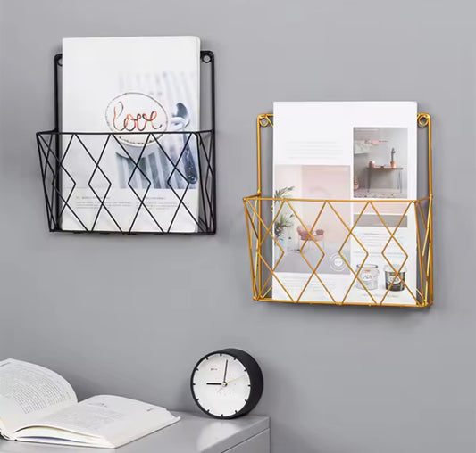Modern Style Wall Mounted Book Storage Rack