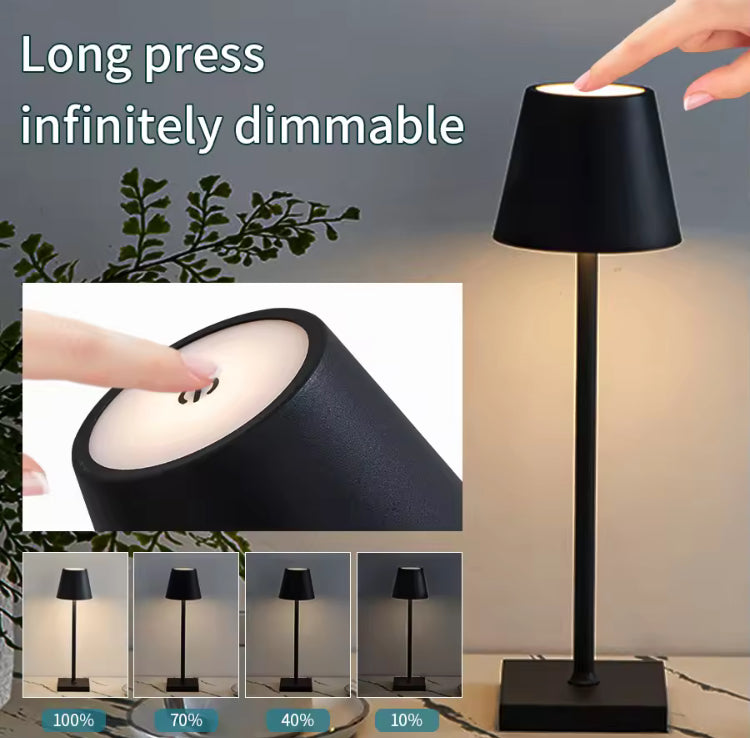 Retro Rechargeable Touch Led Table Lamp with 3 Colours Changing