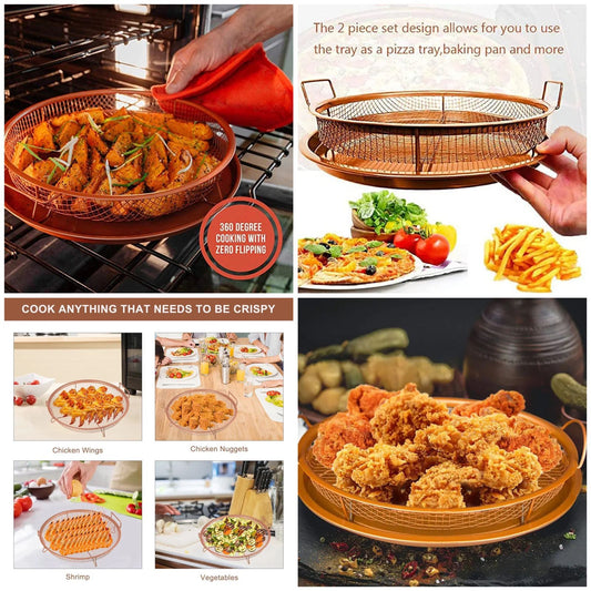 Crisper Round Tray Convenient for Oil Drainage
