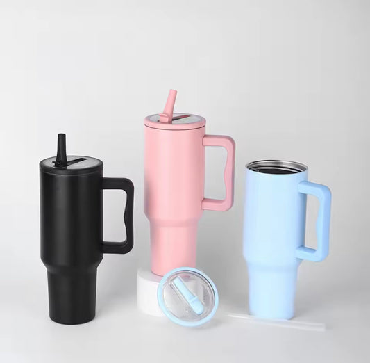 40oz Stainless Steel Tumbler Mug with Straw Lid