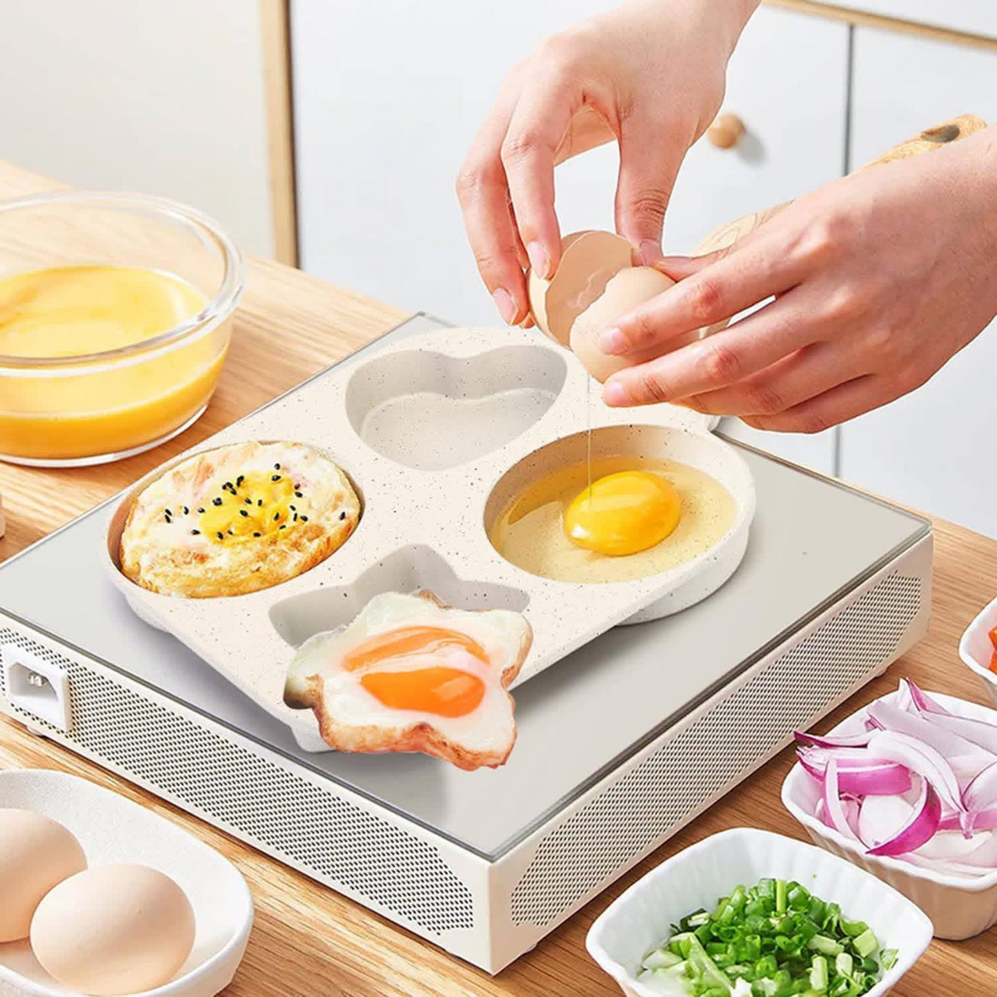 Non-Stick Heart & Star Shaped Frying Pan with Box Packaging