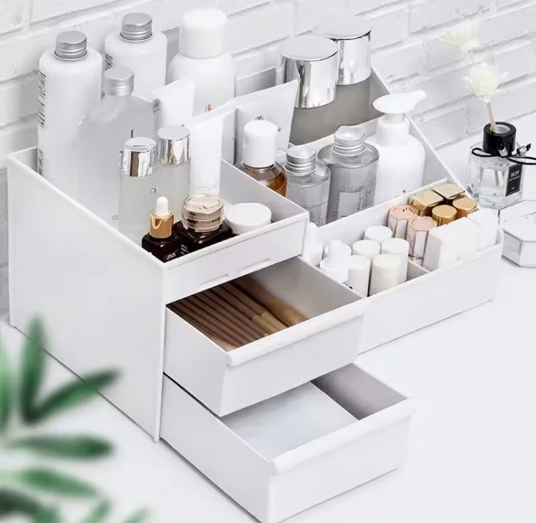 Large Capacity Multipurpose Cosmetics Organizer with Drawers