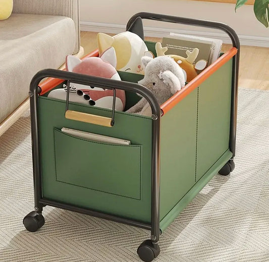 Large Capacity Four Wheels Kids Toy storage Box with Handles