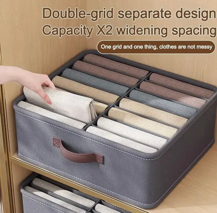 Foldable 16 Grids Drawer Organizer for Jeans & Clothes