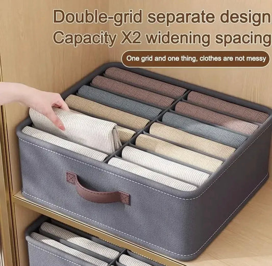 Foldable 16 Grids Drawer Organizer for Jeans & Clothes