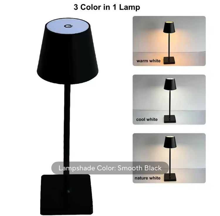Retro Rechargeable Touch Led Table Lamp with 3 Colours Changing