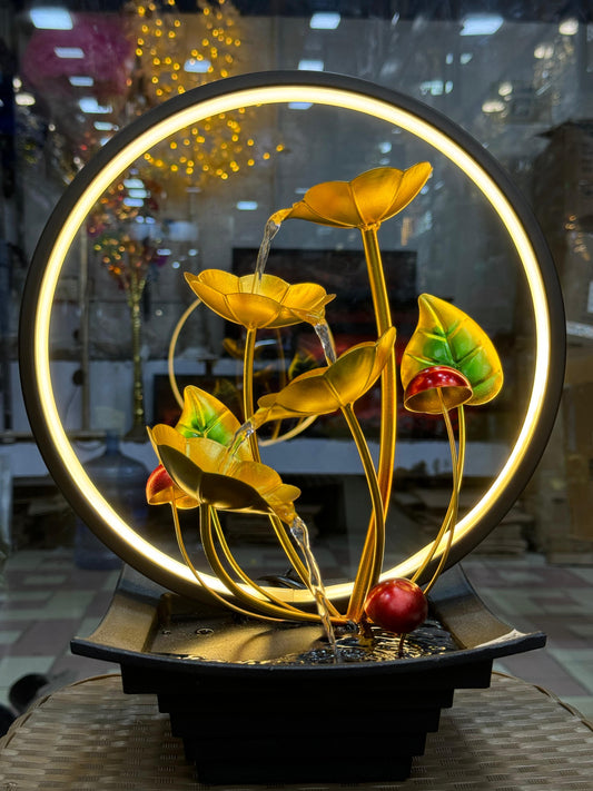 LED Light Water Fountain for Home Decor