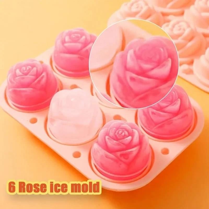3D Rose Silicone Ice mould with Lid