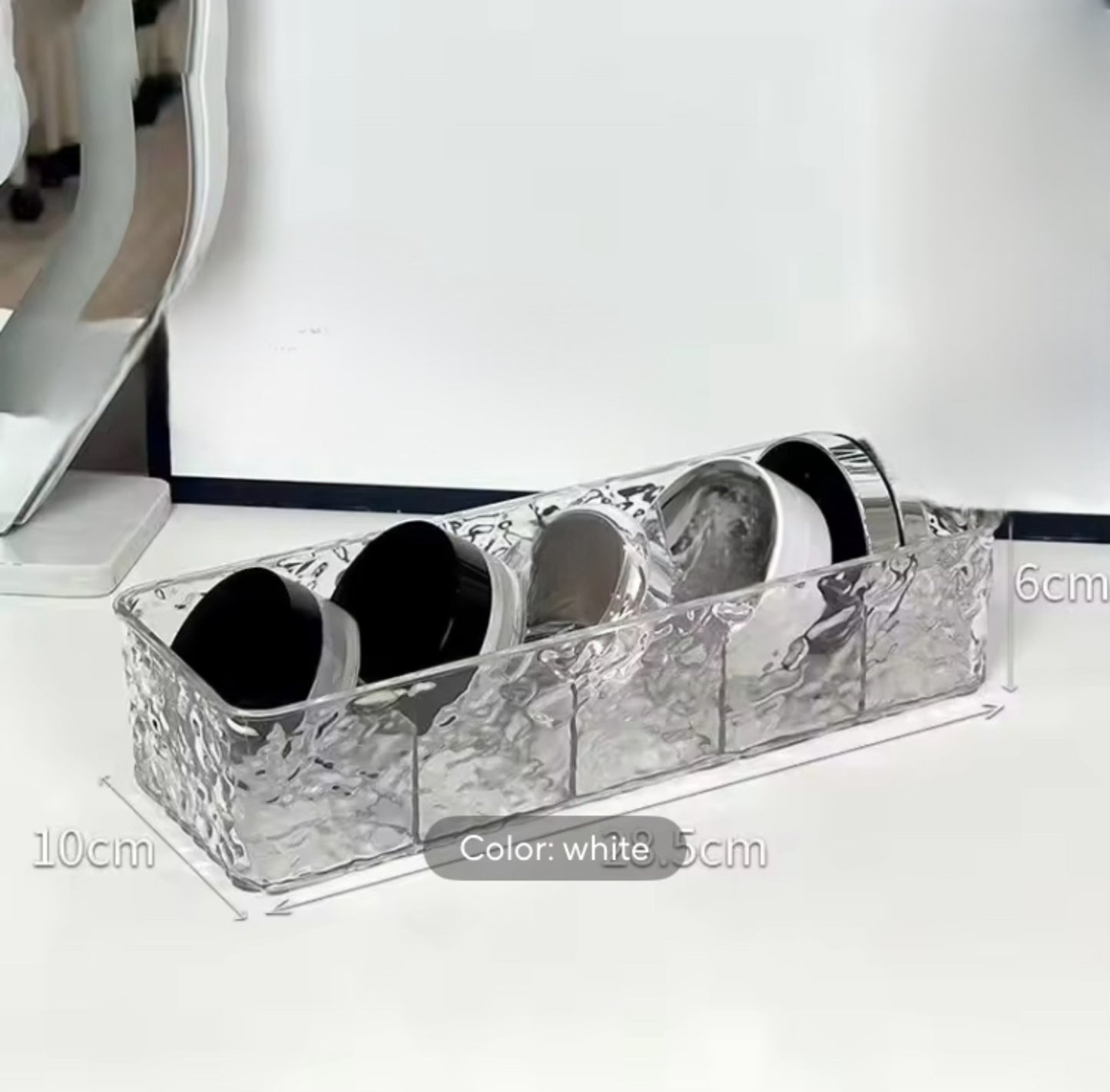 5 Compartments Acrylic Multipurpose Drawer Storage Organizer