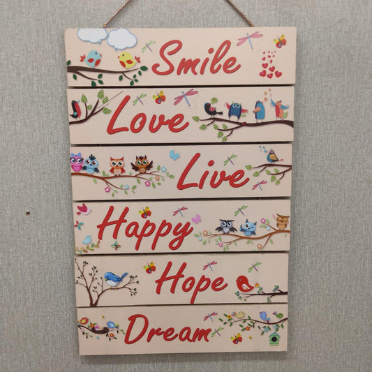 Six Steps Wooden Quotation Wall Hanging for Home Decor