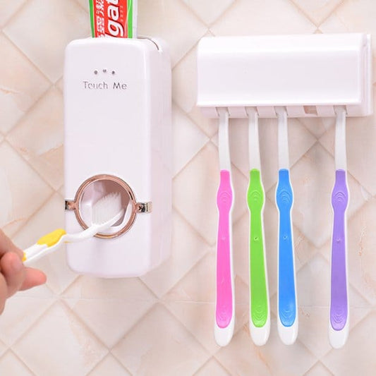 Toothpaste Dispenser & Brush Holder Set Box Packaging