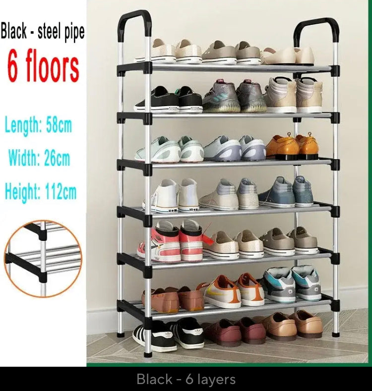 6 Layers Metal Shoe Rack