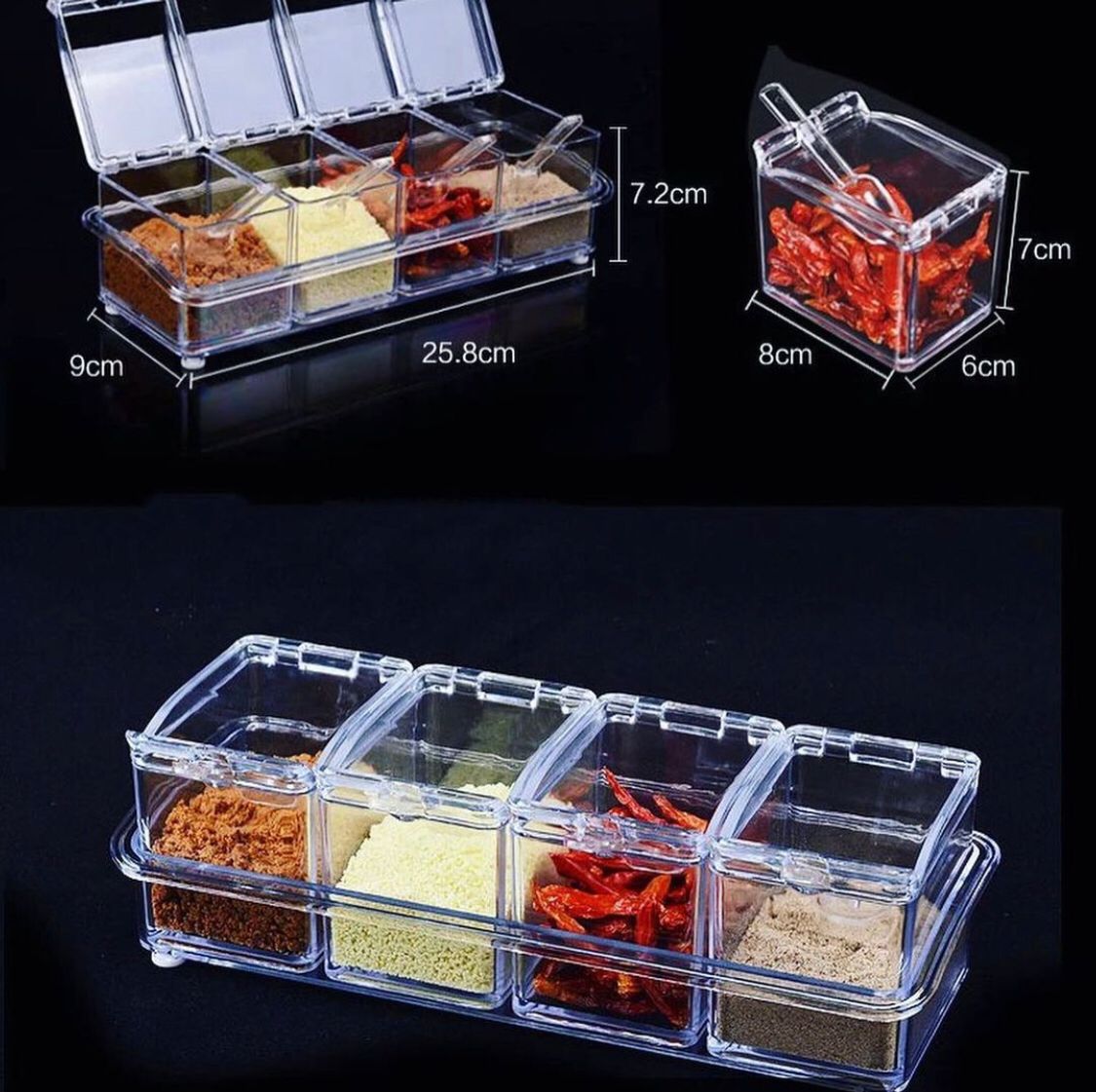 4 Portions Kitches Spices Box
