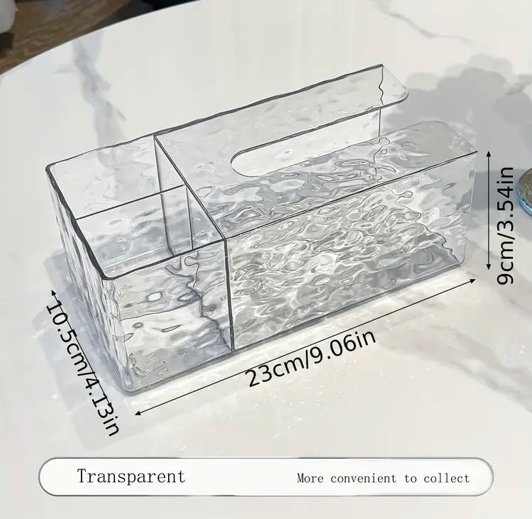 Acrylic Tissue Box with Storage Holder