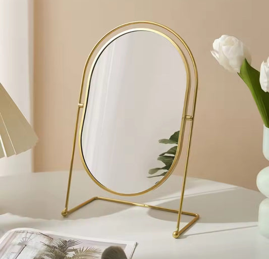 Metal Nordiac Style Gold Mirror For Vanity