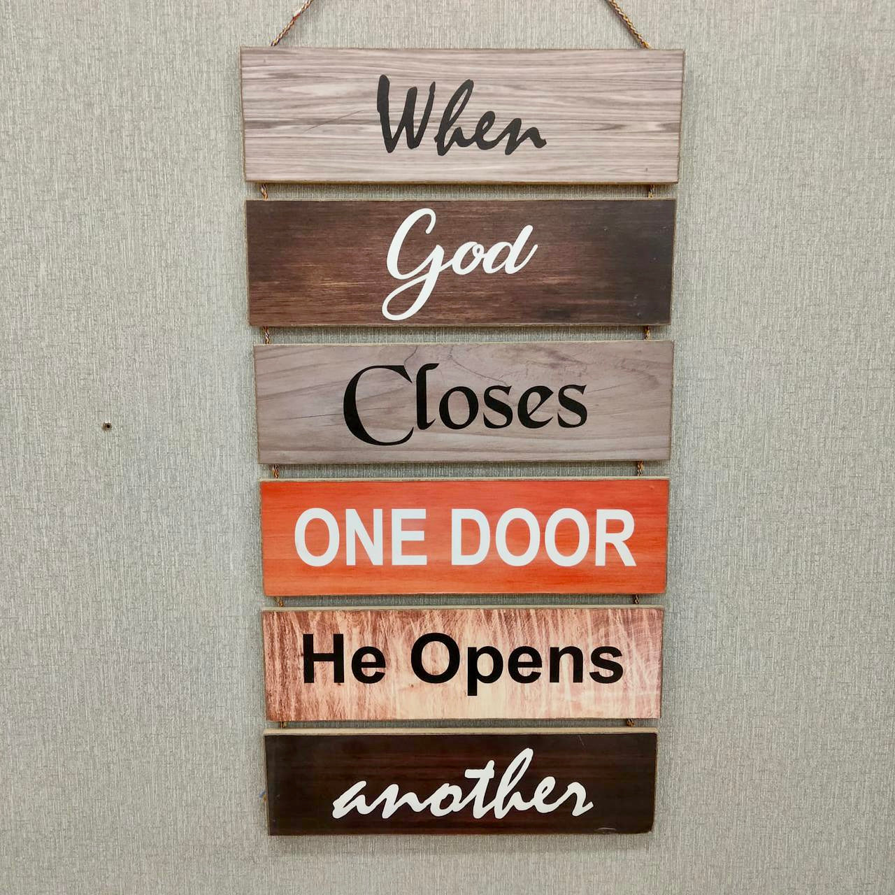 Six Steps Wooden Wall Hanging